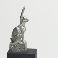 Skulptur Kunst kaufen – Unikate – Hase Silber