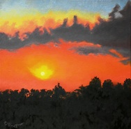 Malerei Kunst kaufen – Gemälde – Sonnenuntergang auf La Palma