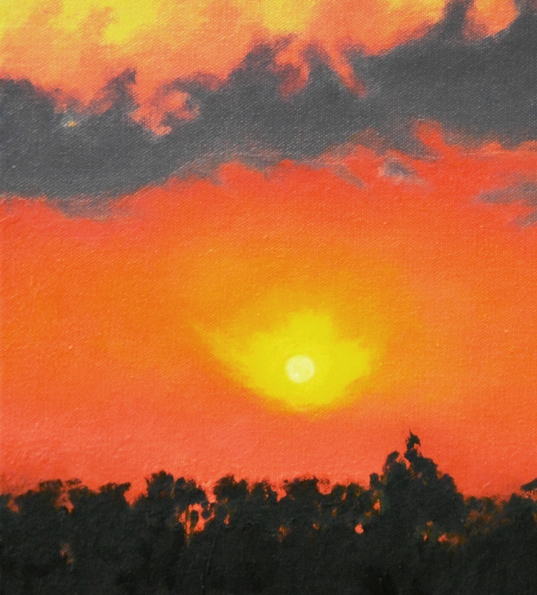 Malerei Kunst kaufen – Gemälde – Sonnenuntergang auf La Palma