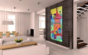Small 200x100cm xxl grossformat unikat acryl kunst bunt abstrakt leinwand bild pop art malkunst acryl