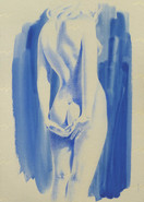 Malerei Kunst kaufen – Gemälde – RÜCKENAKT - FineArt Giclée Print  50 x 70 cm von Werner F. Hutzler