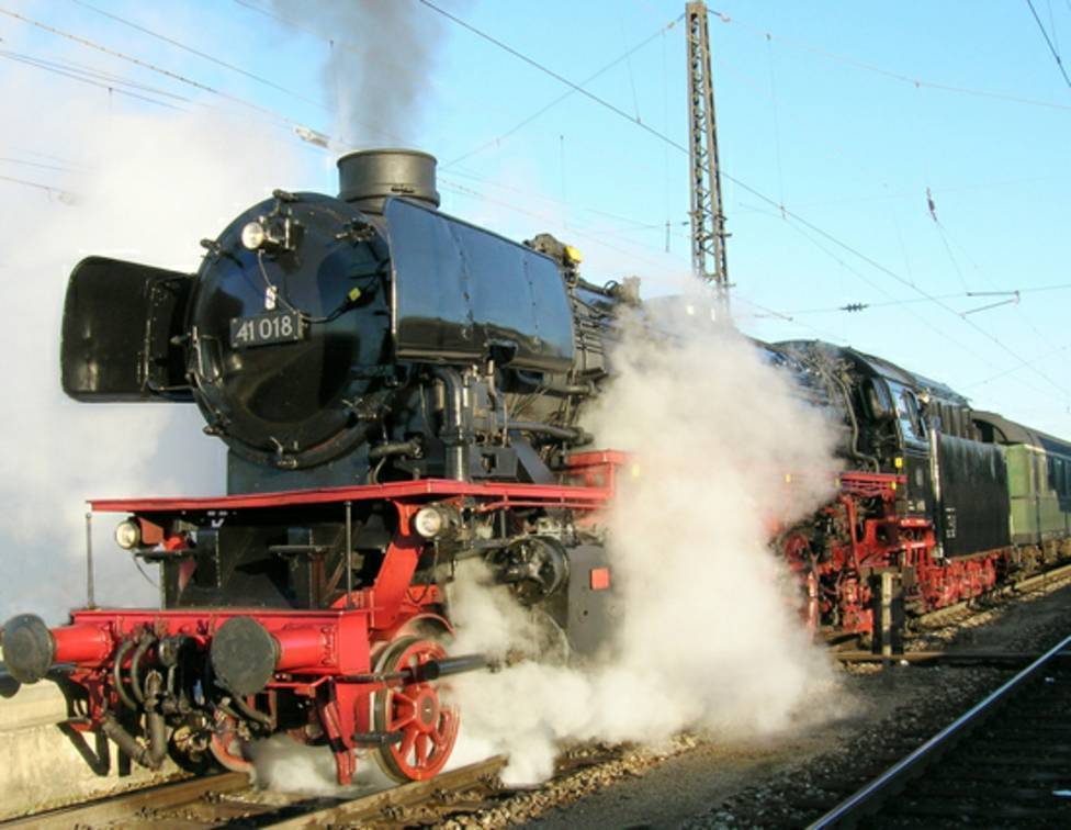 Malerei Kunst kaufen – Gemälde – Dampflokomotive "41018", Digitaldruck auf Fotopapier, Airbrushillustration