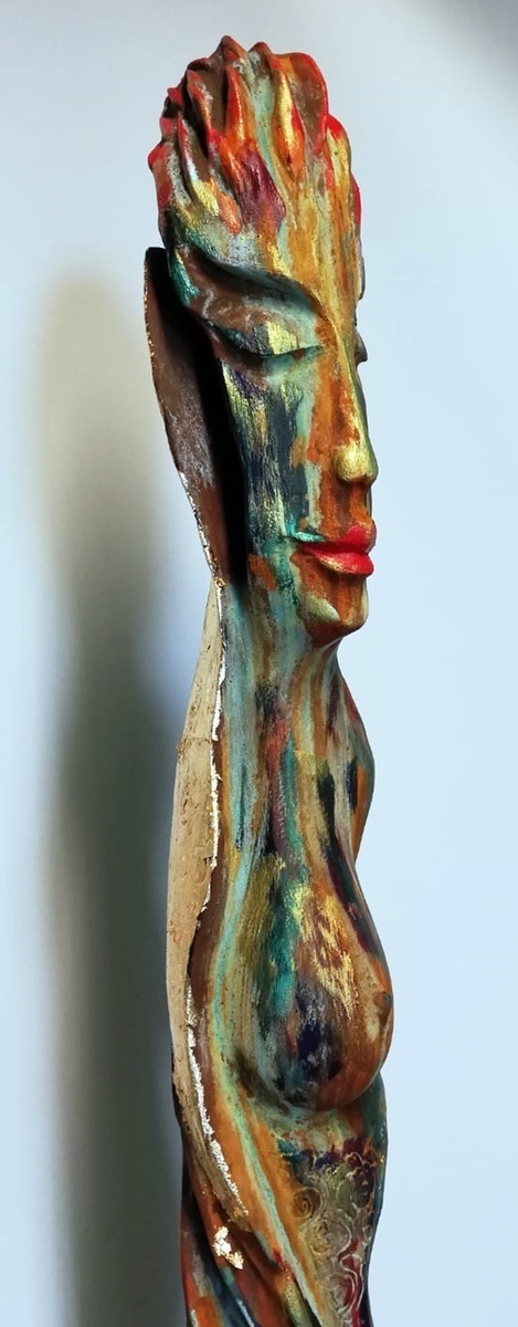 Holz Kunst kaufen – handgemacht – Engel "Darya"