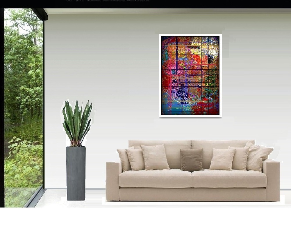 Malerei Kunst kaufen – Gemälde – Bild,Abstrakt 80cm x 60cm,bunt,modern Leinwand,