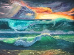 Malerei Kunst kaufen – Gemälde – Vor dem Gewitter, Öl auf Leinwand, 60x80