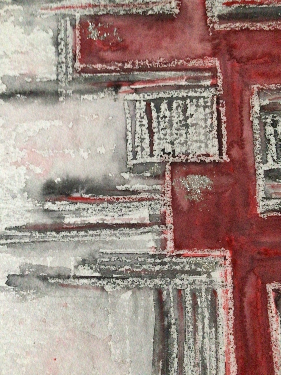 Malerei Kunst kaufen – Gemälde – Abstraktion in schwarz-rot