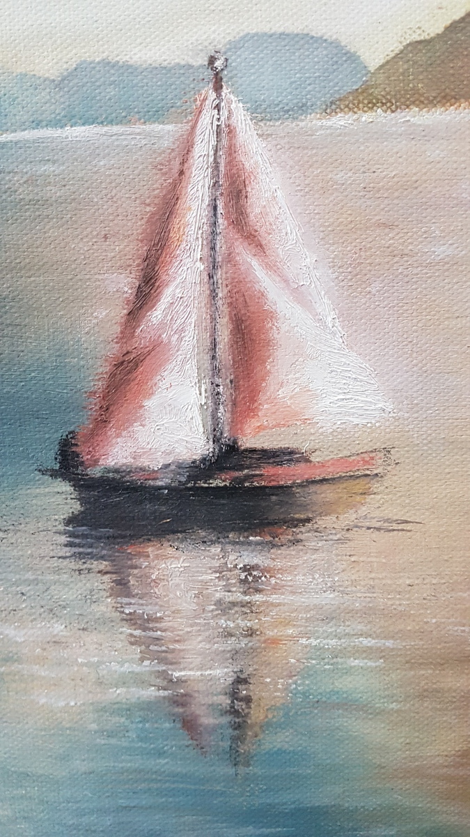 Malerei Kunst kaufen – Gemälde – Ölgemälde Segelboot 1