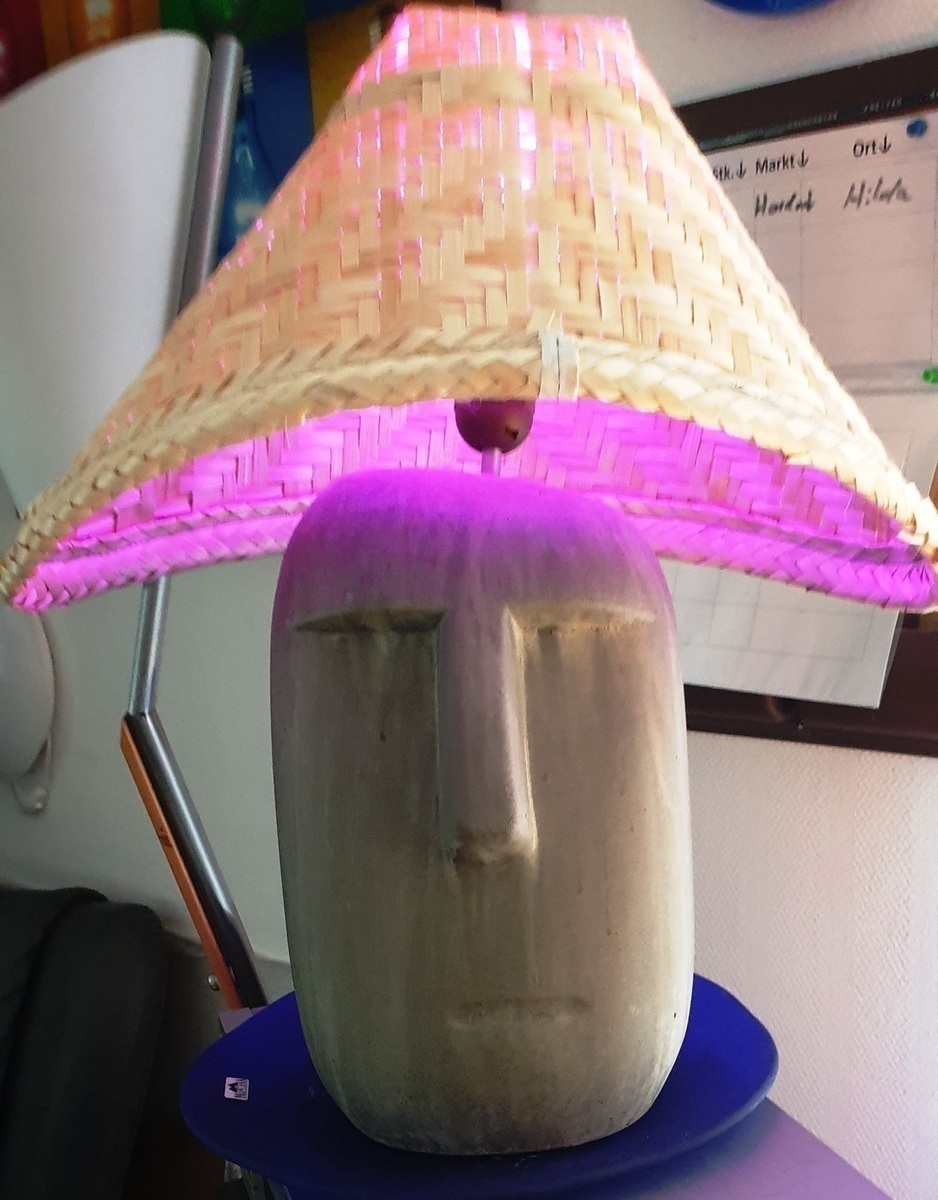 Keramik Kunst kaufen – Kreative Formen – 2 Lampen Leuchten Licht Objekte: Thai /Farang  01LO+02LO