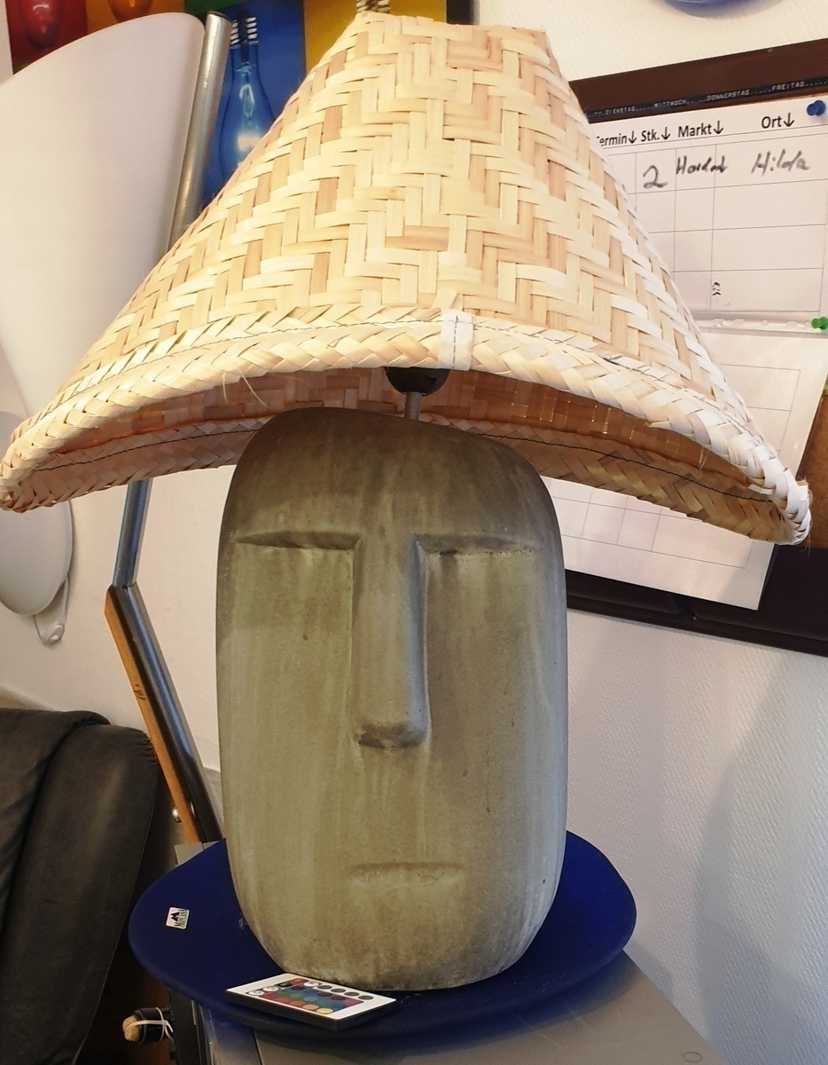 Keramik Kunst kaufen – Kreative Formen – Lampe  Leuchte Licht Objekt: Thai /Farang  01LO