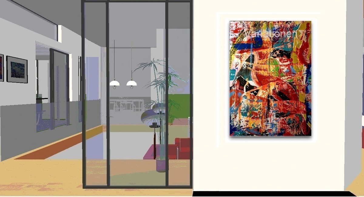 Malerei Kunst kaufen – Gemälde – XXL Original Acryl-Gemälde, Leinwand, Abstrakt, 100cm x 70cm