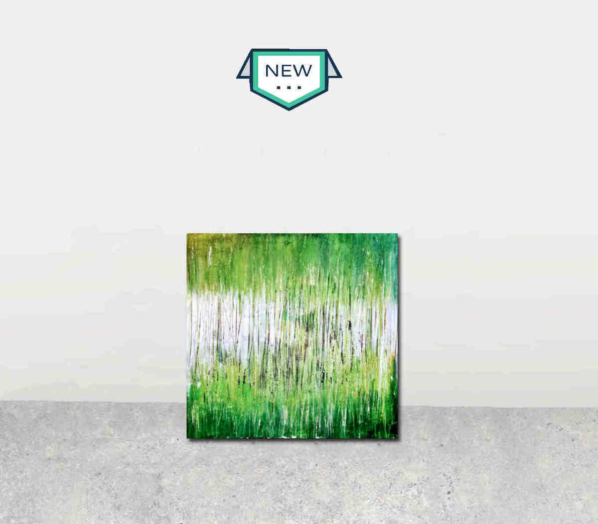 Malerei Kunst kaufen – Gemälde – grünes Bild 100 x 100 cm
