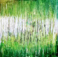 Malerei Kunst kaufen – Gemälde – grünes Bild 100 x 100 cm