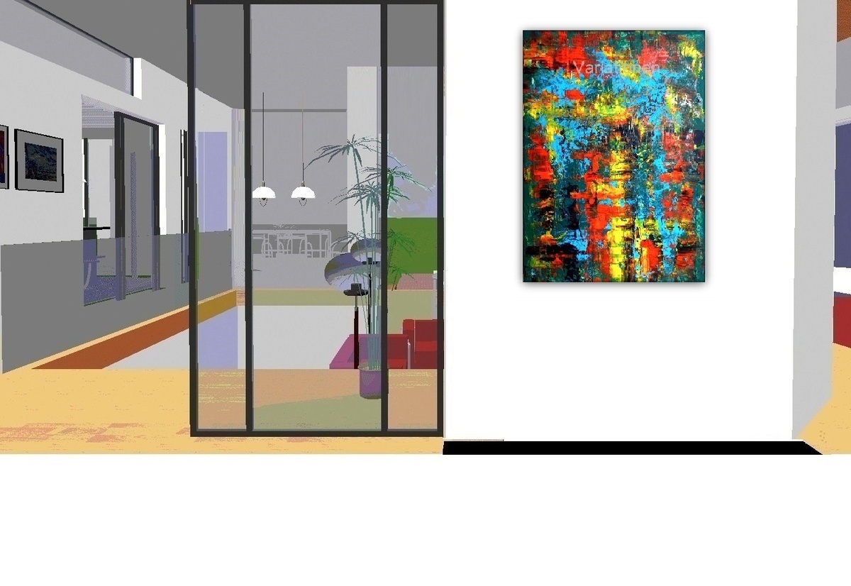 Malerei Kunst kaufen – Gemälde – XXL Original-Acryl-Gemälde, Leinwand, 100cm x 70cm 
