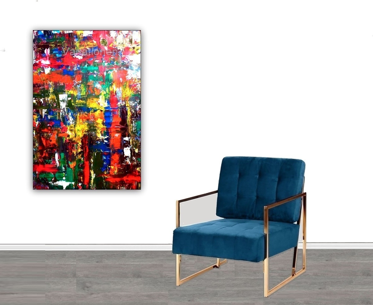 Malerei Kunst kaufen – Gemälde – XXL Acryl-Gemälde, Leinwand, Abstrakt, 100cm x 70cm x 2cm
