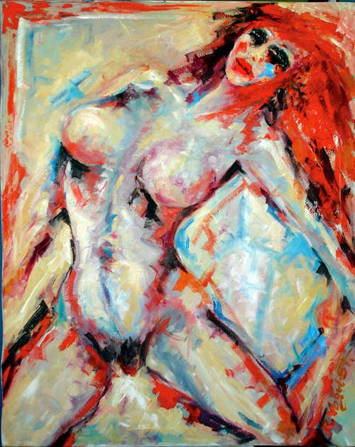 Malerei Kunst kaufen – Gemälde – Die Rote Lola