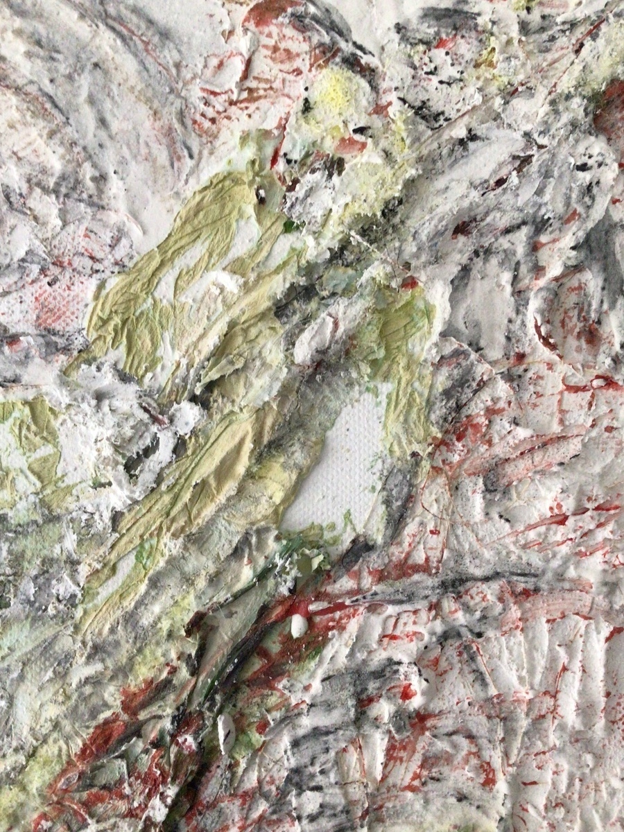 Malerei Kunst kaufen – Gemälde – Materialcollage Natur abstrakt