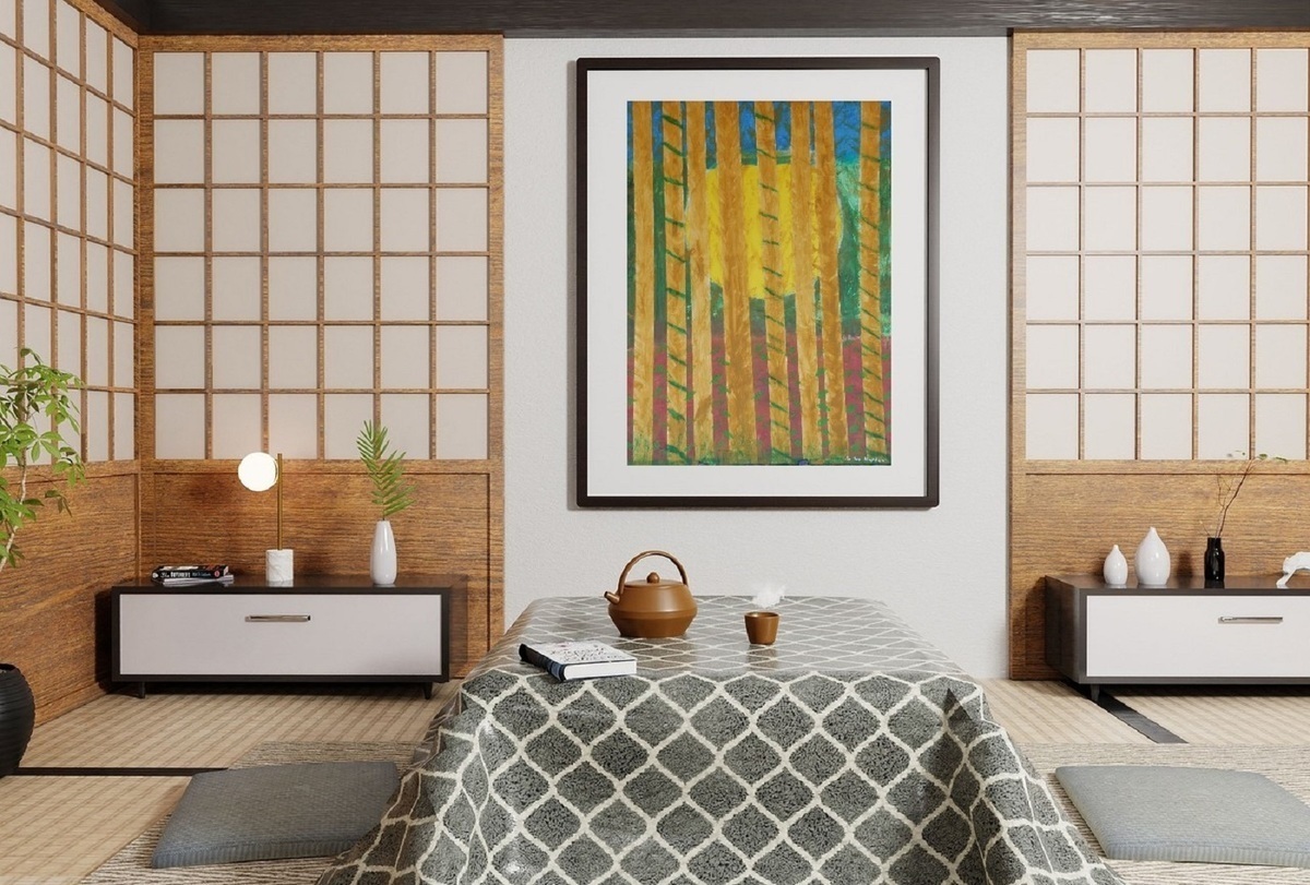 Malerei Kunst kaufen – Gemälde – Bambus in der Sonne