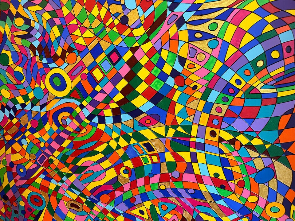 Malerei Kunst kaufen – Gemälde – 160x100cm Grossformat XXL Acryl Leinwand Bild POP ART Kunst bunt Unikat Unikat