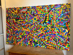 Small 160x100cm grossformat xxl acryl leinwand bild pop art kunst bunt unikat unikat malkunst acryl