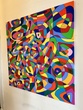 Small 120x120cm xl acryl blattgold leinwand bild pop art kunst unikat bunt abstrakt malkunst acryl