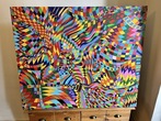 Small 120x100cm xl acryl leinwand bild pop art kunst unikat bunt abstrakt malkunst acryl