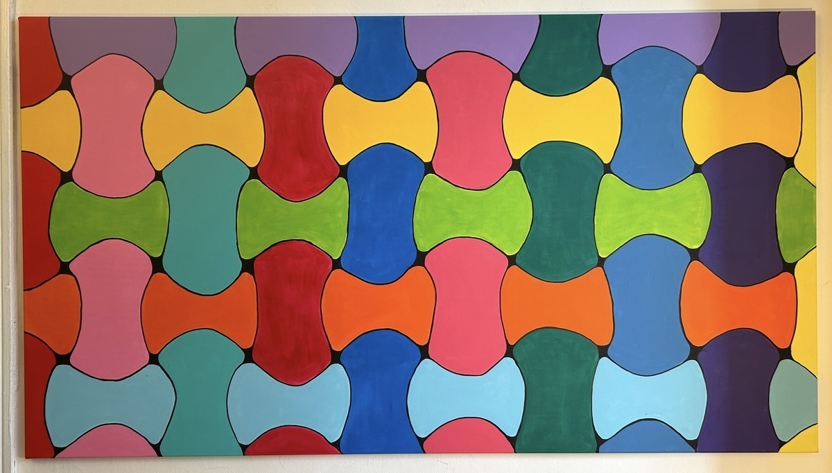 Malerei Kunst kaufen – Gemälde – 180x100cm XXL Acryl Leinwand Bild Wandbild Kunst Unikat bunt Abstrakt