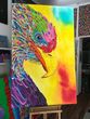 Small 160x100cm grossformat xl acryl leinwand bild pop art kunst unikat adler bunt vogel wandbild malkunst acryl