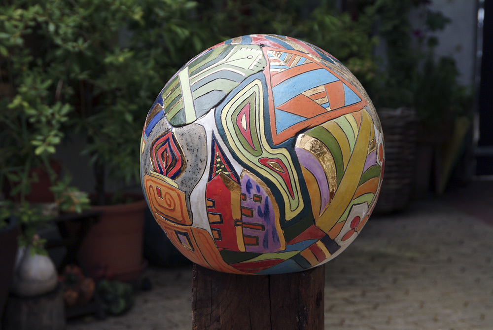 Keramik Kunst kaufen – Kreative Formen – Keramikobjekt "LE PAYS DORÉ"
