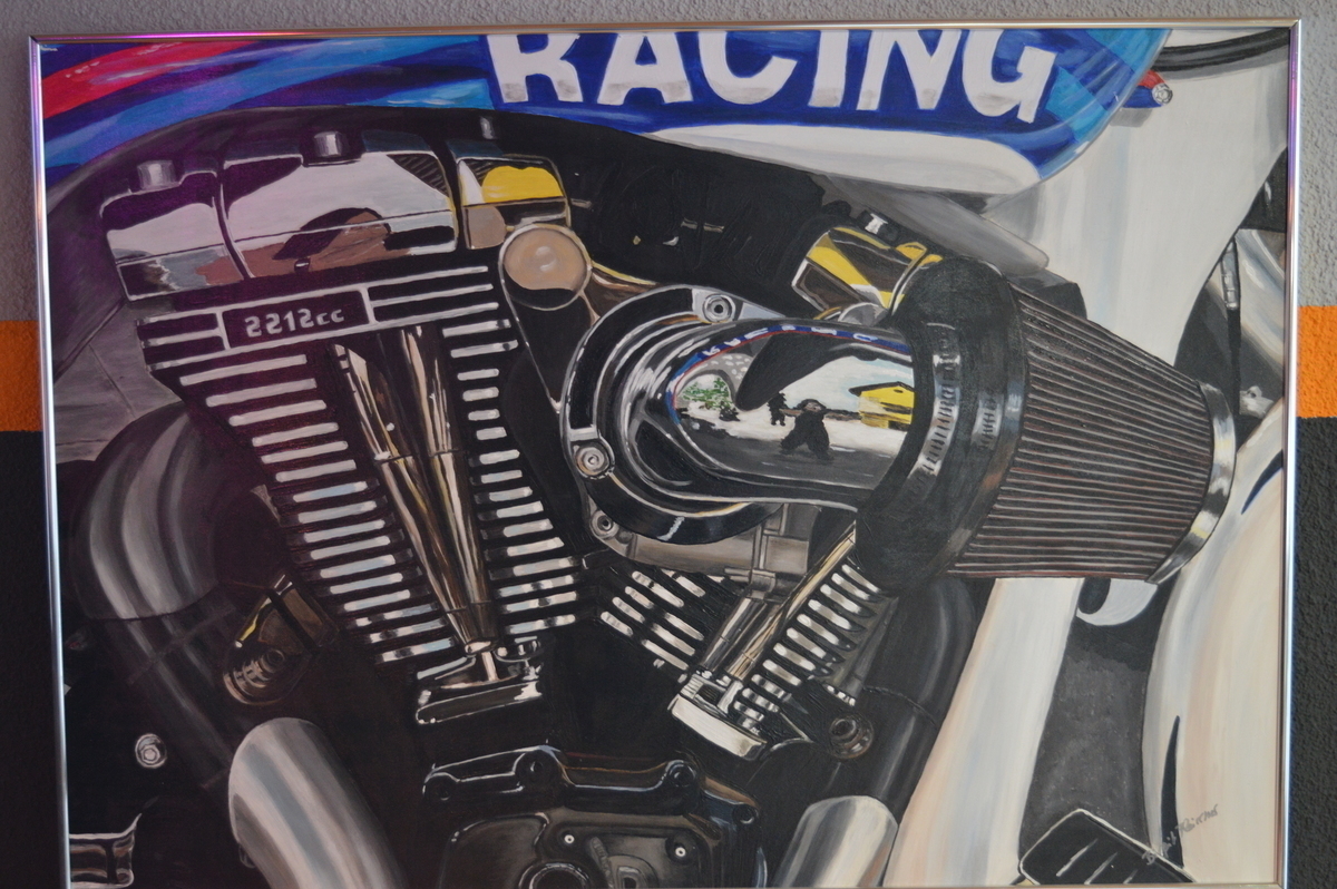 Malerei Kunst kaufen – Gemälde – Harley Engine, 70 x 100 cm