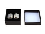Small eckige silberohrstecker faltungen 1 metall schmuck ohrschmuck