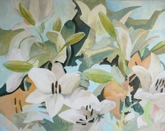 Malerei Kunst kaufen – Gemälde – " Weiße Lilien"