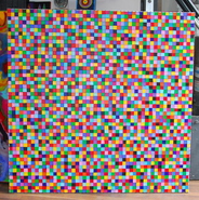 Malerei Kunst kaufen – Gemälde – 100x100cm Leinwandbild Mosaik 2