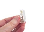 Small minimalistisches silbercollier mit klarem hellen silberanhanger mit glas schmuck