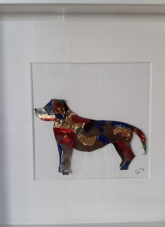 Metall Kunst kaufen – einzigartig – Der bunte Hund