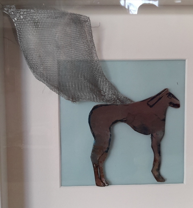 Metall Kunst kaufen – einzigartig – Der fliegende Hund