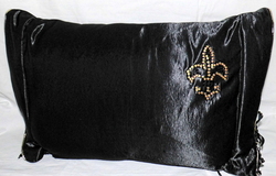 Textil Kunst kaufen – Designermode – Dekokissen schwarz,gold,Einzelstück,Handarbeit