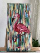 Malerei Kunst kaufen – Gemälde – Tanzende Flamingo