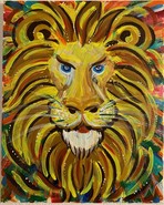 Malerei Kunst kaufen – Gemälde – Löwe LEO