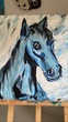 Small pferd spirit abstrakt malkunst acryl