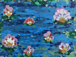 Malerei Kunst kaufen – Gemälde – Wasserlilien Lotus