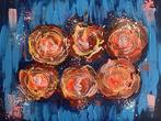 Small night flowers abstract action painting malkunst acryl