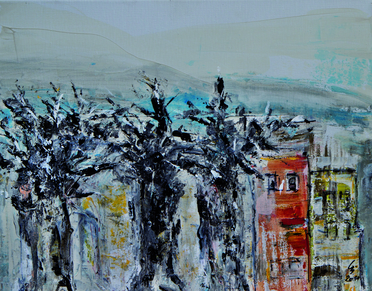 Malerei Kunst kaufen – Gemälde – Drei alte Bäume