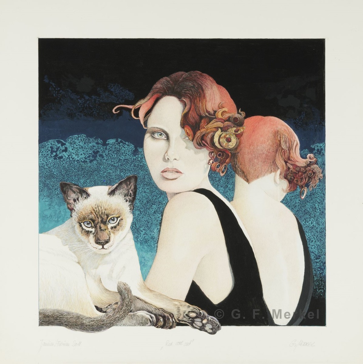 Malerei Kunst kaufen – Gemälde – Red Cool Cat